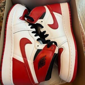 Nike retro highs white,red and black.